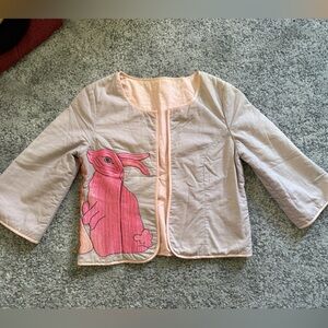 Lilac and Pink Rabbit Cropped Jacket